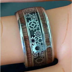Size 7 Steampunk Ring Band Gears Unique New